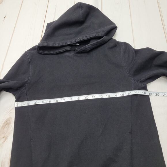 ESNTLS black embroidered heavyweight cotton hoodie sweatshirt - Picture 4 of 9